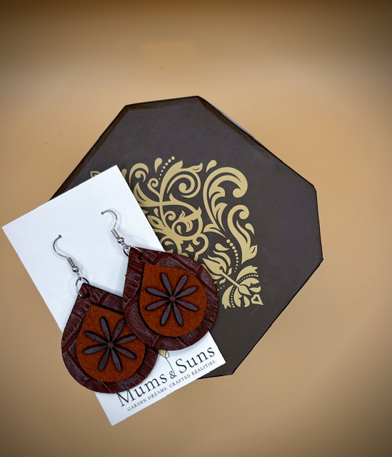 Leather earrings